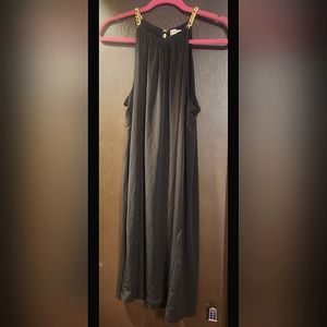 Black Michael Kors Dress with golden chain neckline